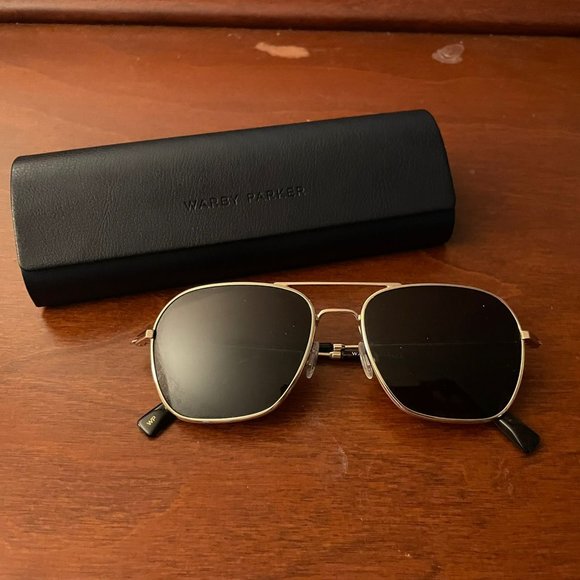 Warby Parker Women's Abe Aviator Style Sunglasses - Picture 4 of 5